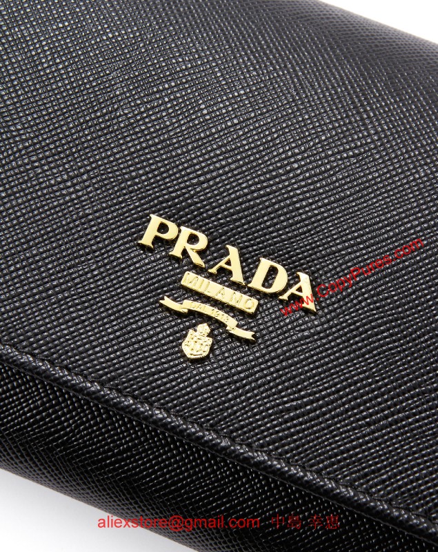 プラダ　2013年春夏新作SAFFIANO METALカードホルダー付 二つ折り長財布 1M1349 QWA F0002 